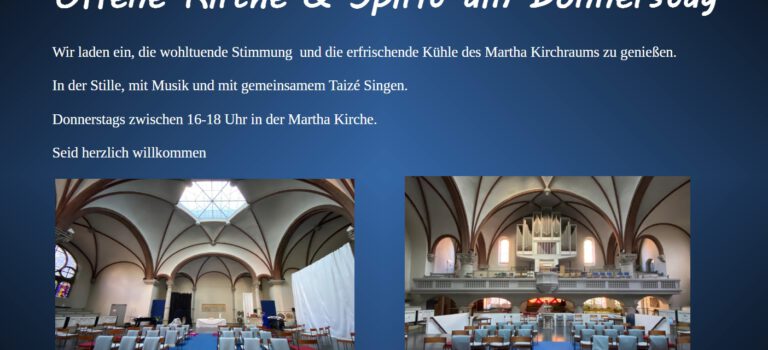 Offene Kirche & Spirit am Donnerstag