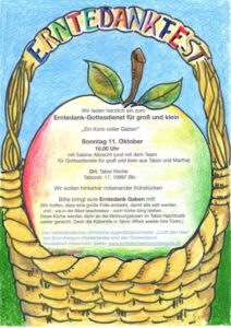 Erntedank Gottesdienst in der Taborkirche in Berlin-Kreuzberg